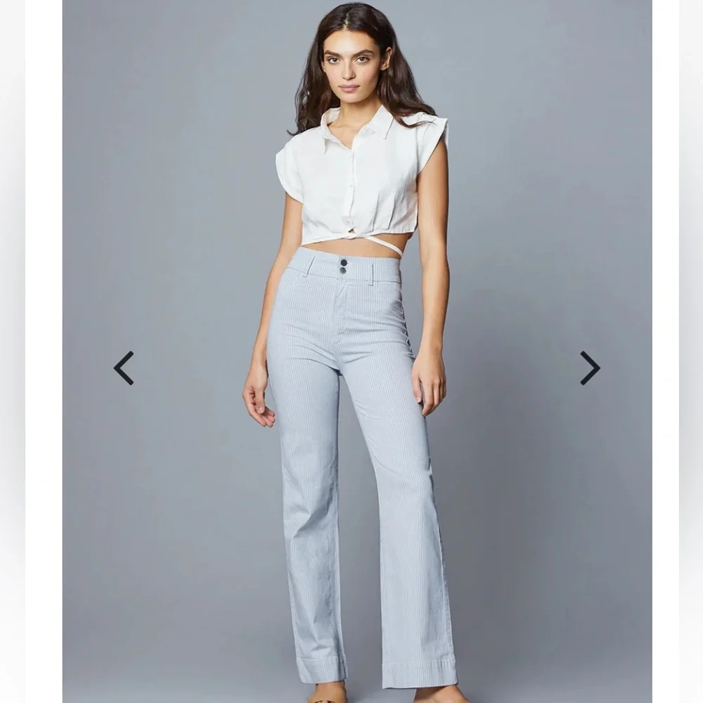 DL1961 Hepburn Stripe | Wide Leg Trousers | Size 28 - Picture 2 of 8